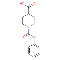 Chemical structure of 1-(phenylcarbamoyl)piperidine-4-carboxylic acid - CSSB00000595375