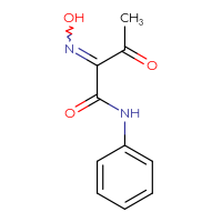 Chemical structure of 2-(N-hydroxyimino)-3-oxo-N-phenylbutanamide - CSSB00000008141