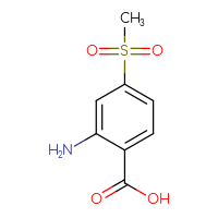 Chemical structure of 2-amino-4-methanesulfonylbenzoic acid - CSSB00000036325