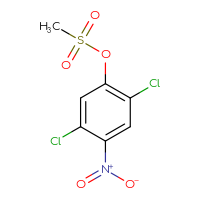 Chemical structure of 2,5-dichloro-4-nitrophenyl methanesulfonate - CSSB00993321043