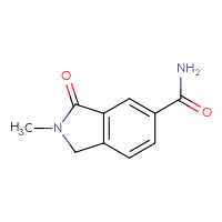 Chemical structure of 2-methyl-3-oxo-2,3-dihydro-1H-isoindole-5-carboxamide - CSSB21043404690