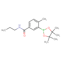 Chemical structure of 4-methyl-N-propyl-3-(4,4,5,5-tetramethyl-1,3,2-dioxaborolan-2-yl)benzamide - CSSB00010712930