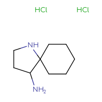 Chemical structure of 1-azaspiro[4.5]decan-4-amine dihydrochloride - CSSB20963526508