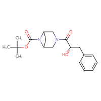 Chemical structure of tert-butyl 3-[(2S)-2-hydroxy-3-phenylpropanoyl]-3,6-diazabicyclo[3.1.1]heptane-6-carboxylate - CSSB01058062054