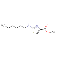 Chemical structure of methyl 2-(hexylamino)-1,3-thiazole-4-carboxylate - CSSB00013010311