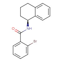 Chemical structure of 2-bromo-N-[(1S)-1,2,3,4-tetrahydronaphthalen-1-yl]benzamide - CSSB01641138861
