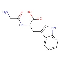 Chemical structure of 2-(2-aminoacetamido)-3-(1H-indol-3-yl)propanoic acid - CSSB00020600195