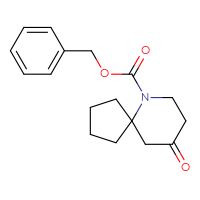 Chemical structure of benzyl 9-oxo-6-azaspiro[4.5]decane-6-carboxylate - CSSB00135403418