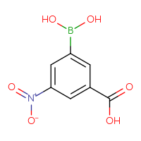 Chemical structure of 3-(dihydroxyboranyl)-5-nitrobenzoic acid - CSSB00000037132