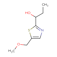 Chemical structure of 1-[5-(methoxymethyl)-1,3-thiazol-2-yl]propan-1-ol - CSSB06446190910