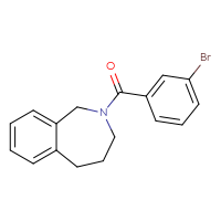 Chemical structure of 2-(3-bromobenzoyl)-2,3,4,5-tetrahydro-1H-2-benzazepine - CSSB00043584826
