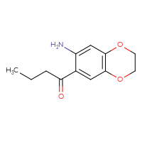 Chemical structure of 1-(7-amino-2,3-dihydro-1,4-benzodioxin-6-yl)butan-1-one - CSSB00000023974