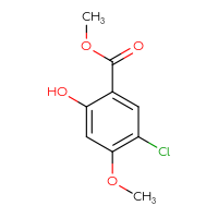 Chemical structure of methyl 5-chloro-2-hydroxy-4-methoxybenzoate - CSSB00010007932