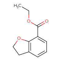 Chemical structure of ethyl 2,3-dihydro-1-benzofuran-7-carboxylate - CSSB00013208847