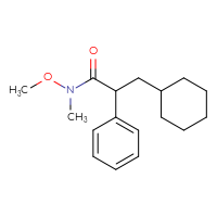 Chemical structure of 3-cyclohexyl-N-methoxy-N-methyl-2-phenylpropanamide - CSSB00990254984