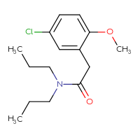 Chemical structure of 2-(5-chloro-2-methoxyphenyl)-N,N-dipropylacetamide - CSSB00026906406