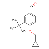 Chemical structure of 3-tert-butyl-4-(cyclopropylmethoxy)benzaldehyde - CSSB00025744231