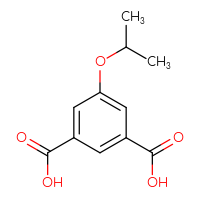 Chemical structure of 5-(propan-2-yloxy)benzene-1,3-dicarboxylic acid - CSSB00019283707