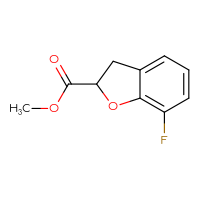 Chemical structure of methyl 7-fluoro-2,3-dihydro-1-benzofuran-2-carboxylate - CSSB00102661281