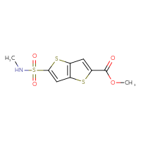 Chemical structure of methyl 5-(methylsulfamoyl)thieno[3,2-b]thiophene-2-carboxylate - CSSB02268890681
