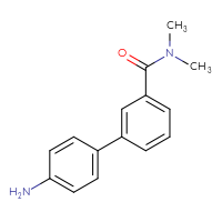 Chemical structure of 4'-amino-N,N-dimethyl-[1,1'-biphenyl]-3-carboxamide - CSSB00020629688