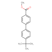 Chemical structure of methyl 4'-tert-butyl-[1,1'-biphenyl]-4-carboxylate - CSSB00160519101