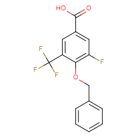 Chemical structure of 4-(benzyloxy)-3-fluoro-5-(trifluoromethyl)benzoic acid - CSSB03552989487
