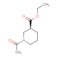 Chemical structure of ethyl (3S)-1-acetylpiperidine-3-carboxylate - CSSB00012894848