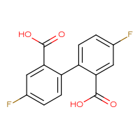 Chemical structure of 4,4'-difluoro-[1,1'-biphenyl]-2,2'-dicarboxylic acid - CSSB00020645537