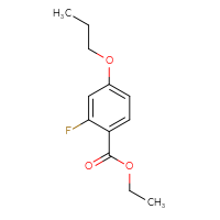 Chemical structure of ethyl 2-fluoro-4-propoxybenzoate - CSSB06448182775