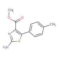 Chemical structure of methyl 2-amino-5-(4-methylphenyl)-1,3-thiazole-4-carboxylate - CSSB00006009058