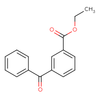 Chemical structure of ethyl 3-benzoylbenzoate - CSSB00054541208