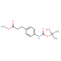 Chemical structure of methyl 3-(4-{[(tert-butoxy)carbonyl]amino}phenyl)propanoate - CSSB00010245396