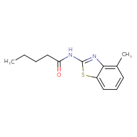 Chemical structure of N-(4-methyl-1,3-benzothiazol-2-yl)pentanamide - CSSB00027754120