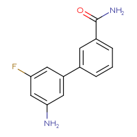 Chemical structure of 3'-amino-5'-fluoro-[1,1'-biphenyl]-3-carboxamide - CSSB00127188142