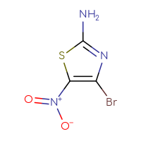 Chemical structure of 4-bromo-5-nitro-1,3-thiazol-2-amine - CSSB18010146208