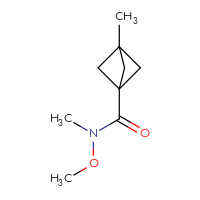 Chemical structure of N-methoxy-N,3-dimethylbicyclo[1.1.1]pentane-1-carboxamide - CSSB02126137419