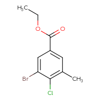 Chemical structure of ethyl 3-bromo-4-chloro-5-methylbenzoate - CSSB00013322614