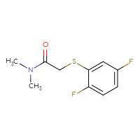 Chemical structure of 2-[(2,5-difluorophenyl)sulfanyl]-N,N-dimethylacetamide - CSSB01992364932