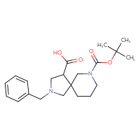 Chemical structure of 2-benzyl-7-[(tert-butoxy)carbonyl]-2,7-diazaspiro[4.5]decane-4-carboxylic acid - CSSB03552382655