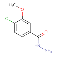 Chemical structure of 4-chloro-3-methoxybenzohydrazide - CSSB00010075529