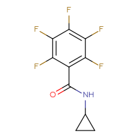 Chemical structure of N-cyclopropyl-2,3,4,5,6-pentafluorobenzamide - CSSB00000622233