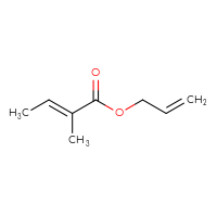 Chemical structure of prop-2-en-1-yl (2E)-2-methylbut-2-enoate - CSSB00020667286