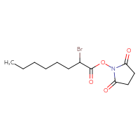Chemical structure of 2,5-dioxopyrrolidin-1-yl 2-bromooctanoate - CSSB20269748984