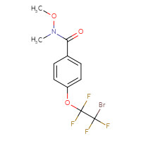 Chemical structure of 4-(2-bromo-1,1,2,2-tetrafluoroethoxy)-N-methoxy-N-methylbenzamide - CSSB15126263308