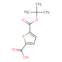 Chemical structure of 5-[(tert-butoxy)carbonyl]thiophene-2-carboxylic acid - CSSB00010231145