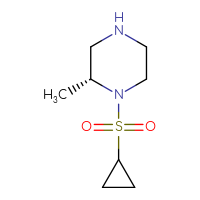 Chemical structure of (2R)-1-(cyclopropanesulfonyl)-2-methylpiperazine - CSSB00013103436