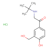 Chemical structure of 2-(tert-butylamino)-1-[4-hydroxy-3-(hydroxymethyl)phenyl]ethan-1-one hydrochloride - CSSB00015343796