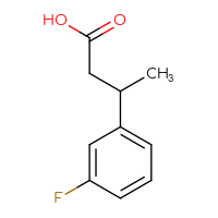 Chemical structure of 3-(3-fluorophenyl)butanoic acid - CSSB00000756848