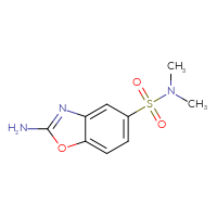 Chemical structure of 2-amino-N,N-dimethyl-1,3-benzoxazole-5-sulfonamide - CSSB00000044921